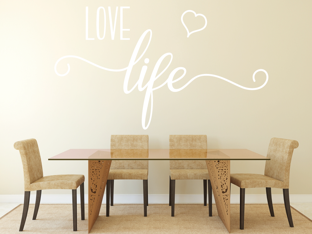 Love Is Life - Samolepka na zeď