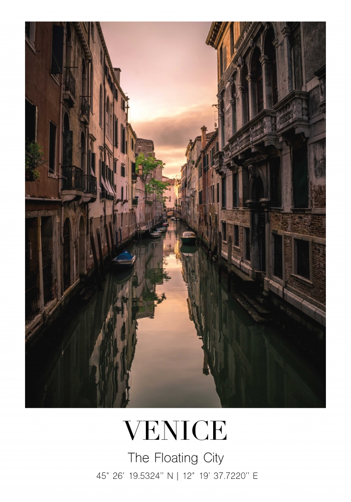Plakát Benátky soumrak