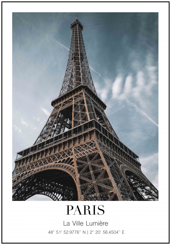 Plakát Paříž - Eiffelova věž detail