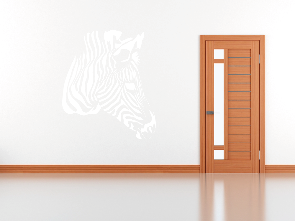 Zebra hlava - Samolepka na zeď