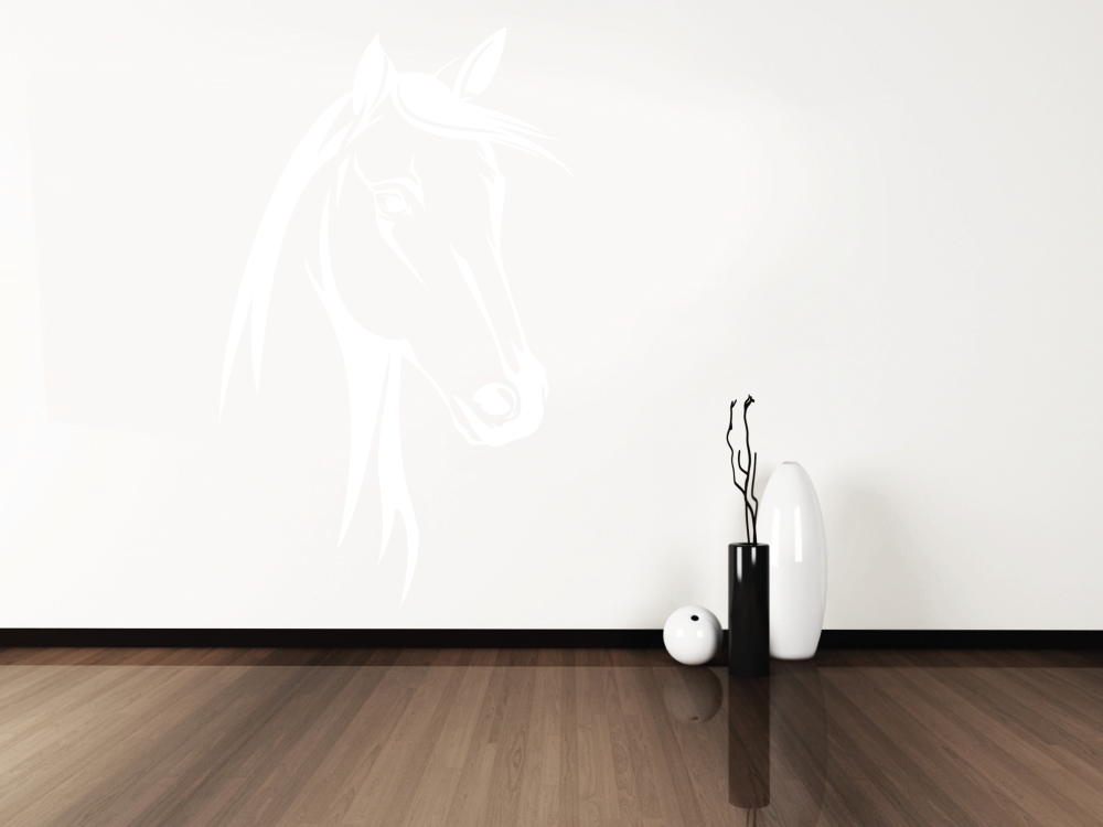 Kůň a jeho tvář - Samolepka na zeď