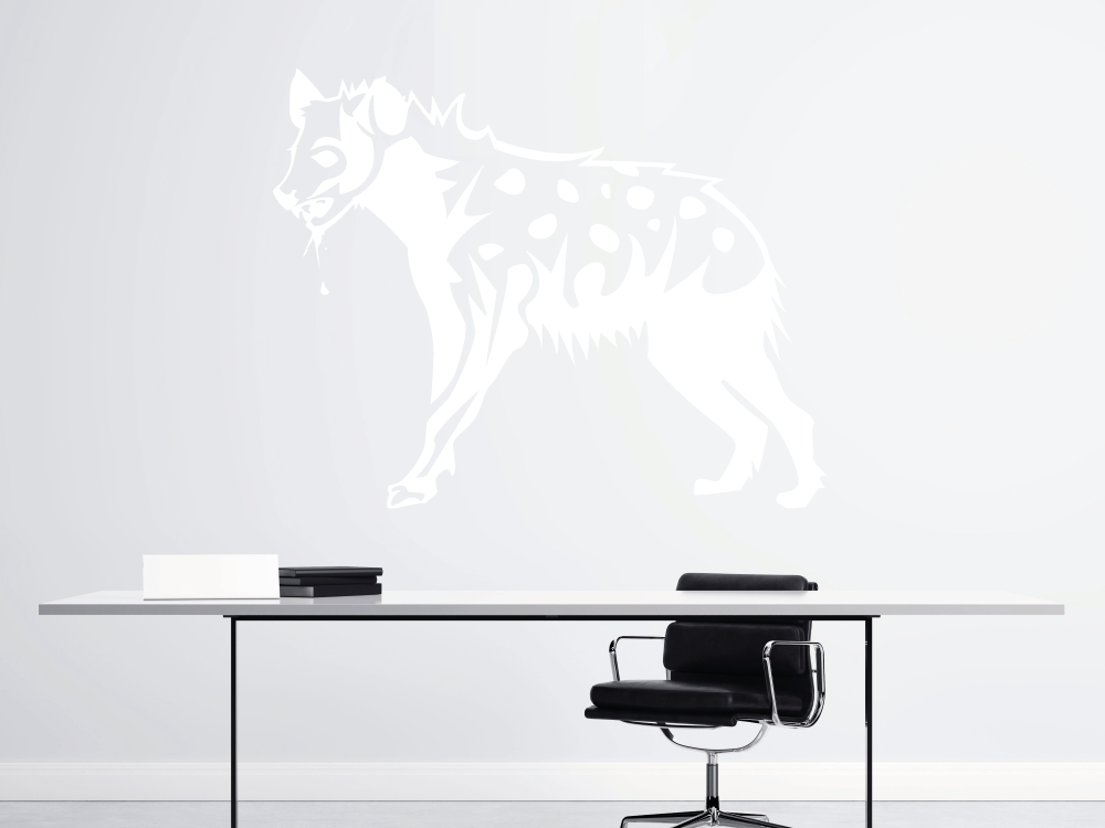 Krvelačná hyena - Samolepka na zeď