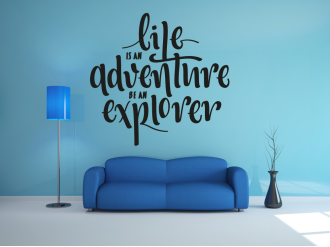 Life is an adventure - samolepka na zeď