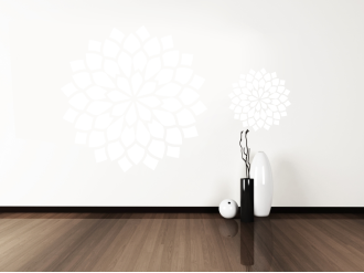 Abstraktní květ - Samolepka na zeď