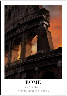 Plakát Řím - Koloseum detail