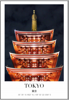 Plakát Tokyo - Sensō-ji