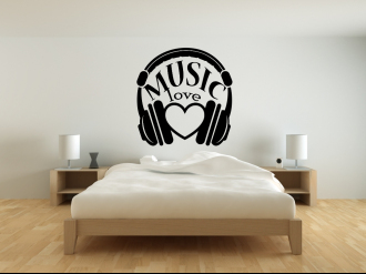 Miluji hudbu - Samolepka na zeď