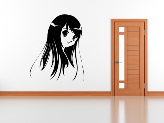 Anime dívka - Samolepka na zeď