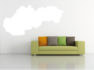 Mapa Slovensko - Samolepka na zeď