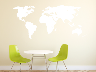 Mapa světa - Samolepka na zeď