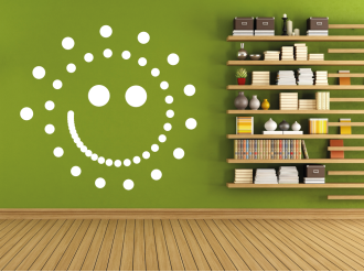 Kruhový smile - Samolepka na zeď