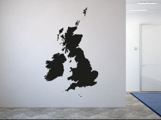 Mapa Velké Británie - Samolepka na zeď