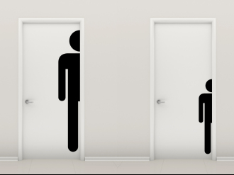 Toaleta páni - Samolepka na zeď