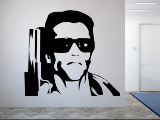 Arnold Schwarzenegger Terminátor - Samolepka na zeď