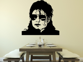 Michael Jackson portrét - Samolepka na zeď