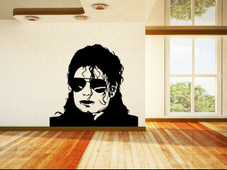Michael Jackson portrét - Samolepka na zeď
