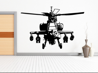 Vrtulník Apache - Samolepka na zeď