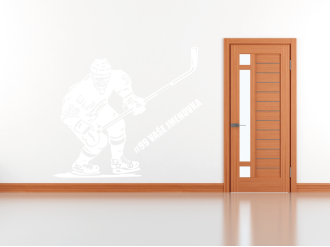 Hokejista - Samolepka na zeď