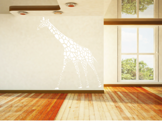 Retro žirafa - Samolepka na zeď