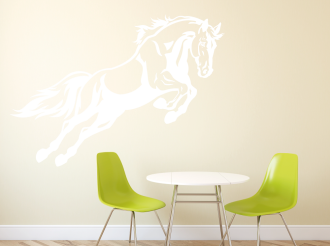 Kůň při skoku - Samolepka na zeď