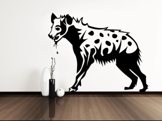 Krvelačná hyena - Samolepka na zeď