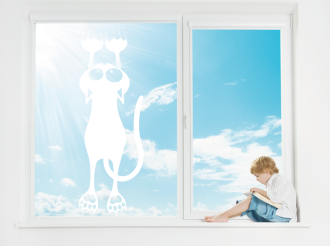 Kočka s drápky - Samolepka na zeď