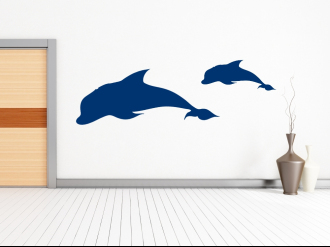 Delfín 2 + 2 menší zdarma- Samolepka na zeď
