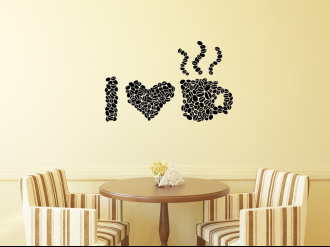 Miluji kávu - Samolepka na zeď