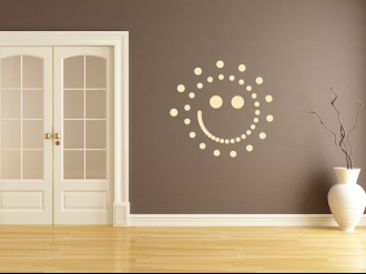 Kruhový smile - Samolepka na zeď