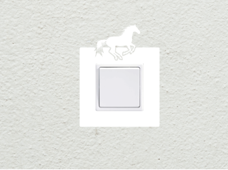 Kůň vypínač - zásuvka - Samolepka na zeď