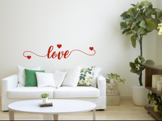 Nápis láska - Love - Samolepka na zeď